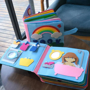 SoftStory | Speels leren - Wasbaar Montessori 3D-verhalenboek voor peuters